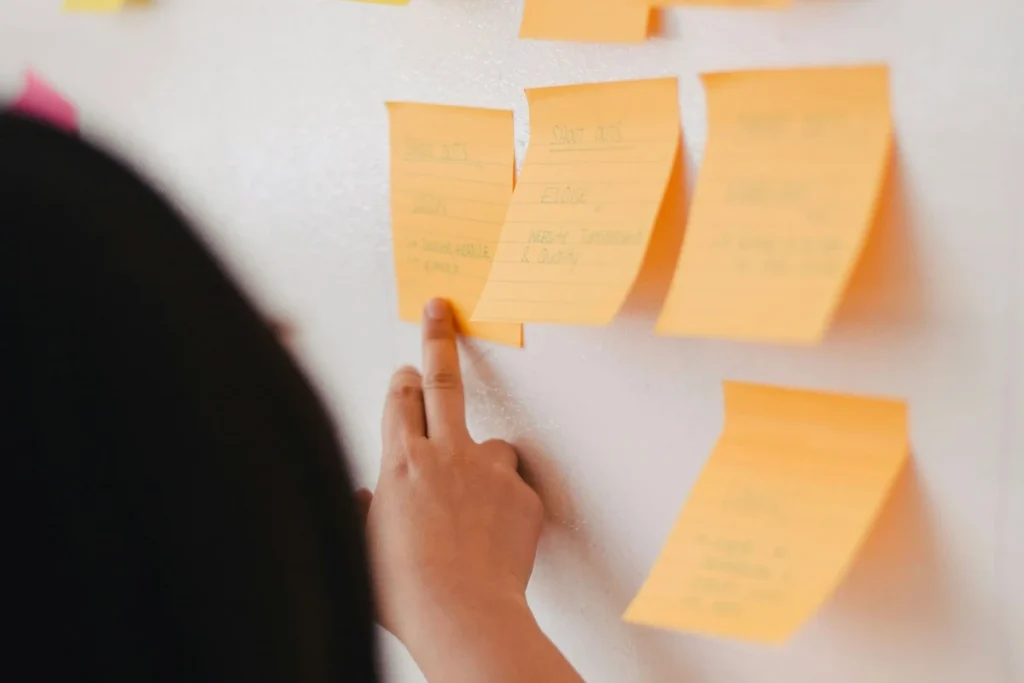 image about sticky notes that showcase the sponsorship activation